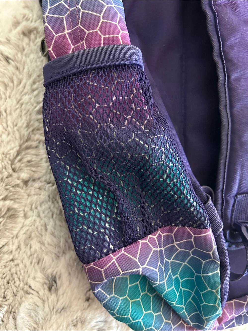 Jansport Purple Teal Pink Gradient Mosaic Backpack
